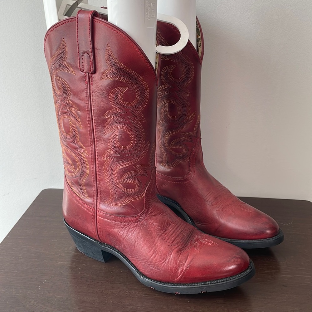 Durango Laredo red leather western boots women size 8M